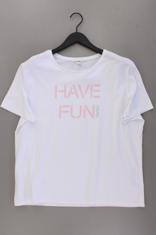 Esprit T-Shirt Gr. XL Kurzarm weiß aus Baumwolle