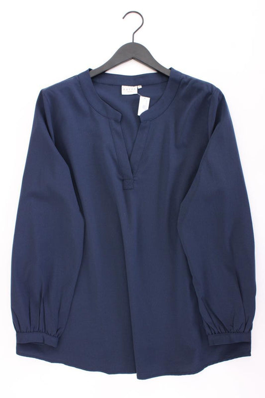 Kaffe Langarmbluse Gr. 48 neuwertig blau aus Polyester