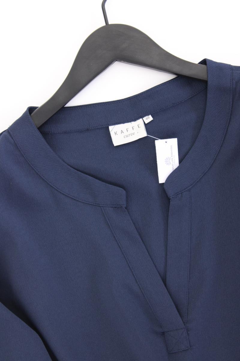 Kaffe Langarmbluse Gr. 48 neuwertig blau aus Polyester