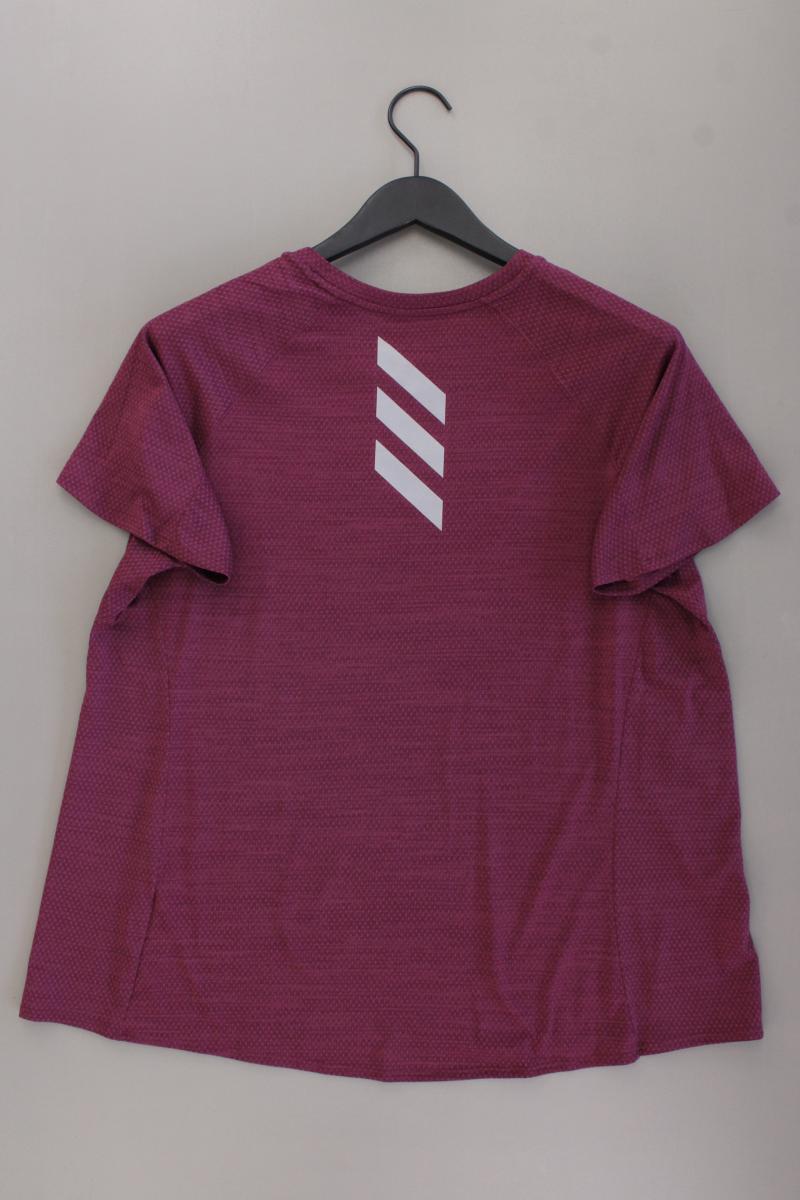 Adidas Sportshirt Gr. XXL Kurzarm lila aus Polyester
