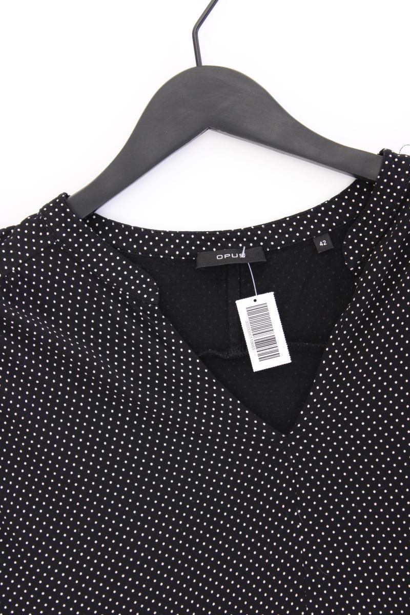 Opus Shirt Modell Sandi Spotted Gr. 42 gepunktet Kurzarm schwarz aus Viskose