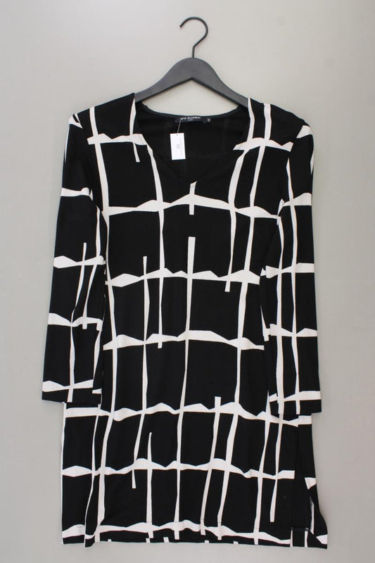 Ana Alcazar Strickkleid Gr. 42 geometrisches Muster Langarm schwarz aus Viskose