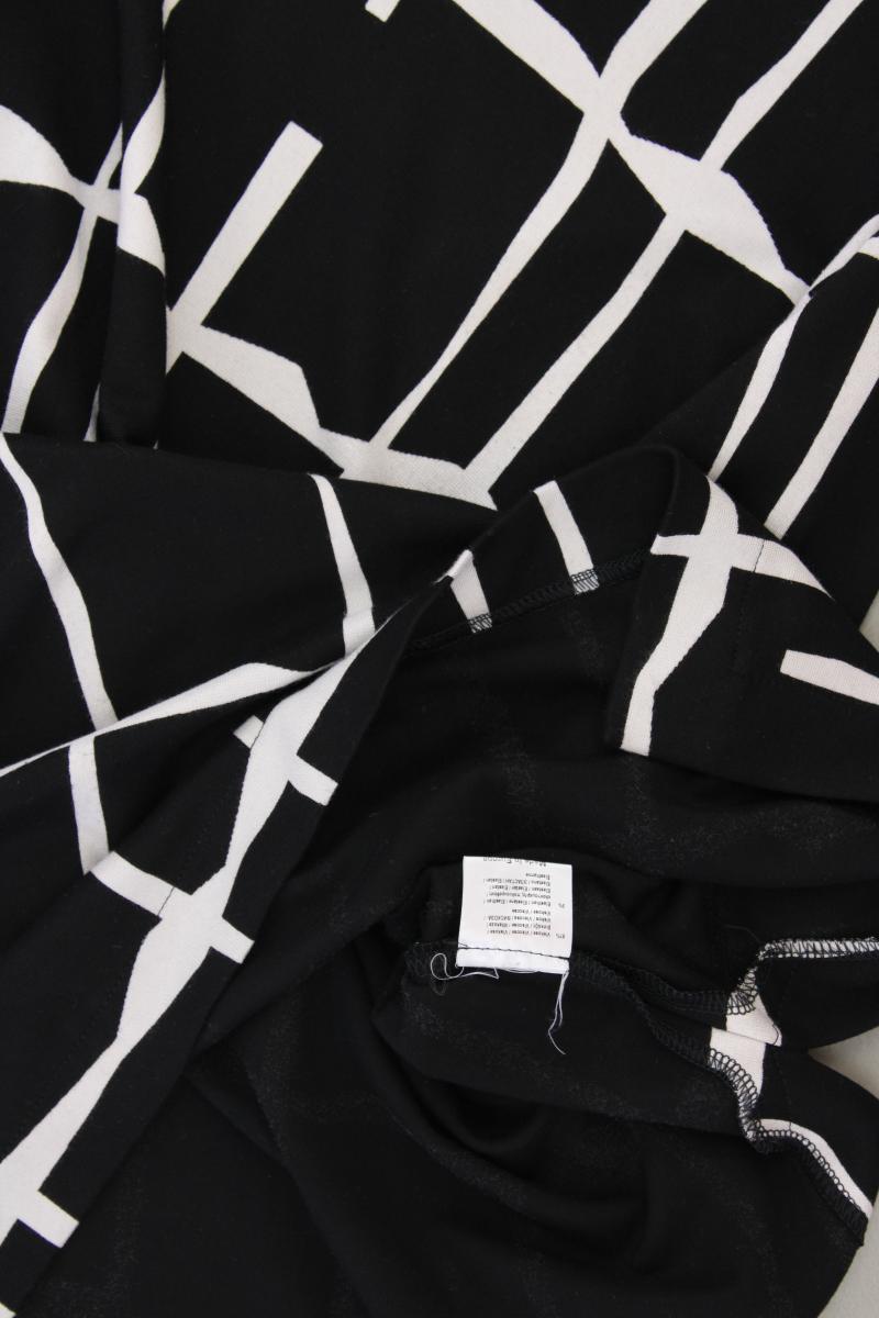 Ana Alcazar Strickkleid Gr. 42 geometrisches Muster Langarm schwarz aus Viskose