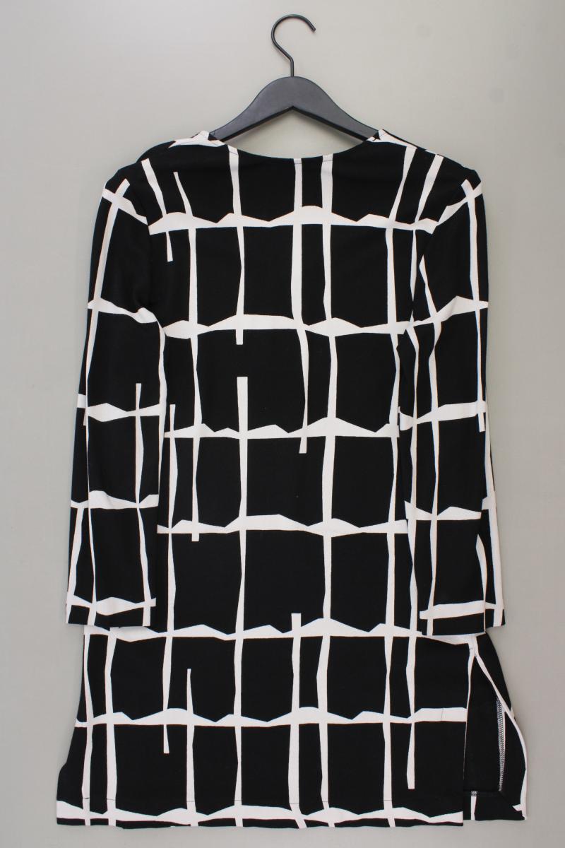 Ana Alcazar Strickkleid Gr. 42 geometrisches Muster Langarm schwarz aus Viskose