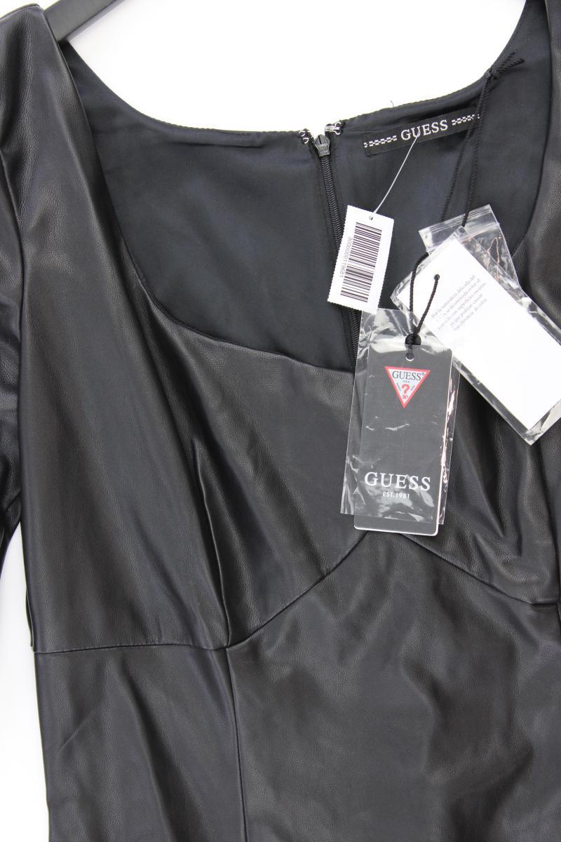 Guess Kunstlederkleid Gr. M neu mit Etikett Langarm schwarz aus Polyurethan