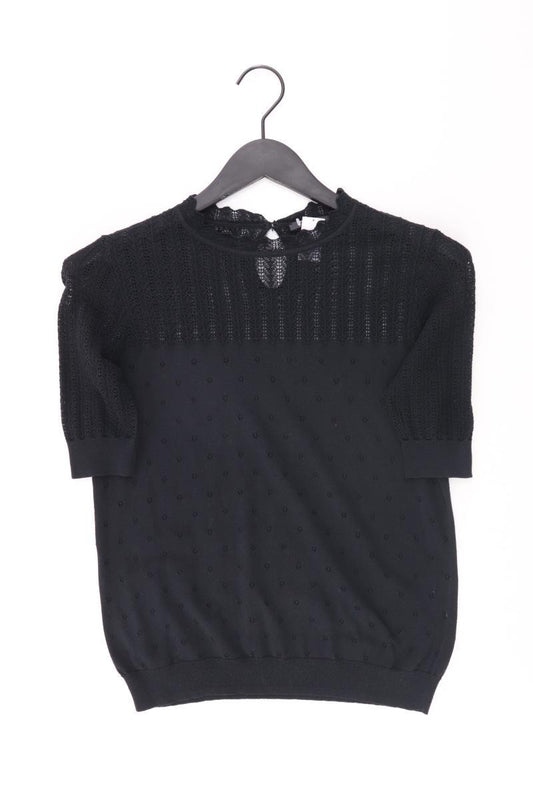 Esprit Strickshirt Gr. S Kurzarm schwarz