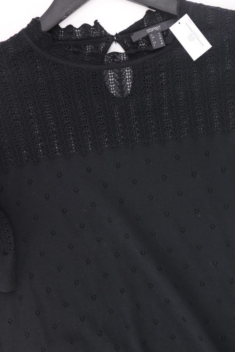 Esprit Strickshirt Gr. S Kurzarm schwarz