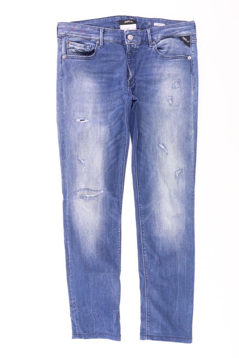 Replay Straight Jeans Gr. W32/L32 blau aus Baumwolle