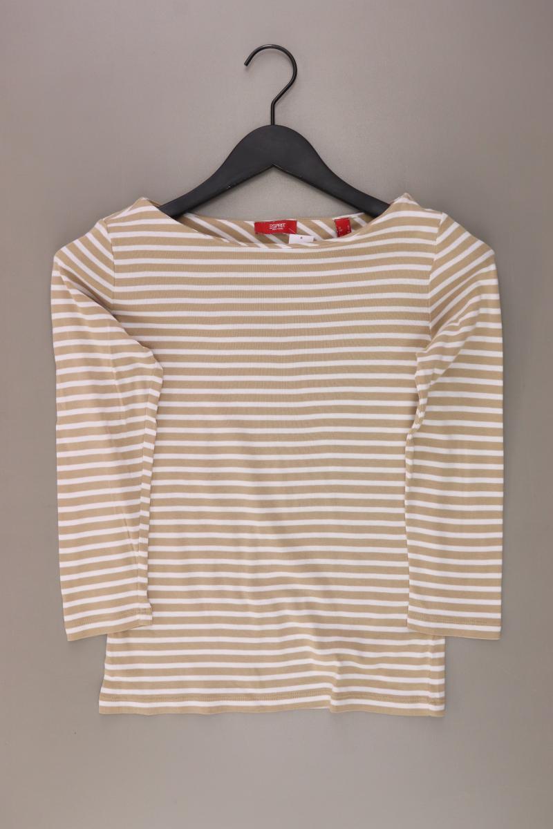 Esprit Ringelshirt Gr. S gestreift 3/4 Ärmel creme aus Baumwolle
