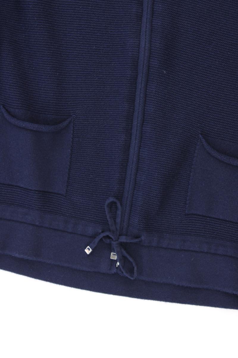Rabe Strickjacke Gr. 42 Langarm blau aus Baumwolle