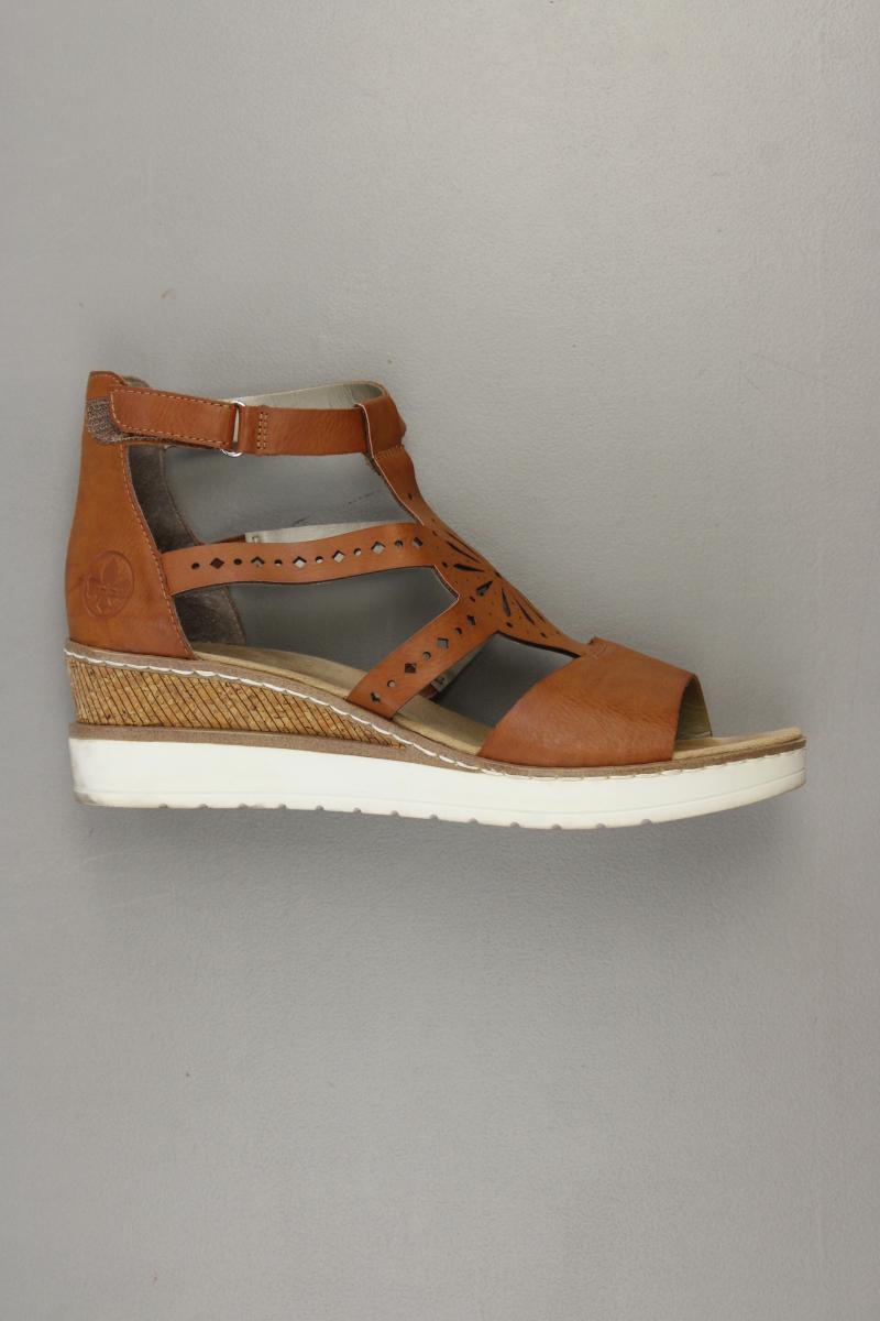 Rieker Sandalen Gr. 39 braun aus Kunstleder