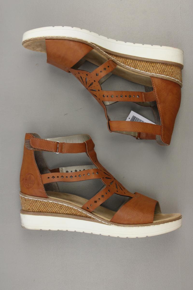 Rieker Sandalen Gr. 39 braun aus Kunstleder