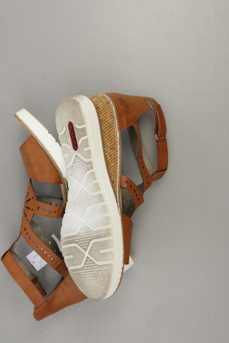 Rieker Sandalen Gr. 39 braun aus Kunstleder