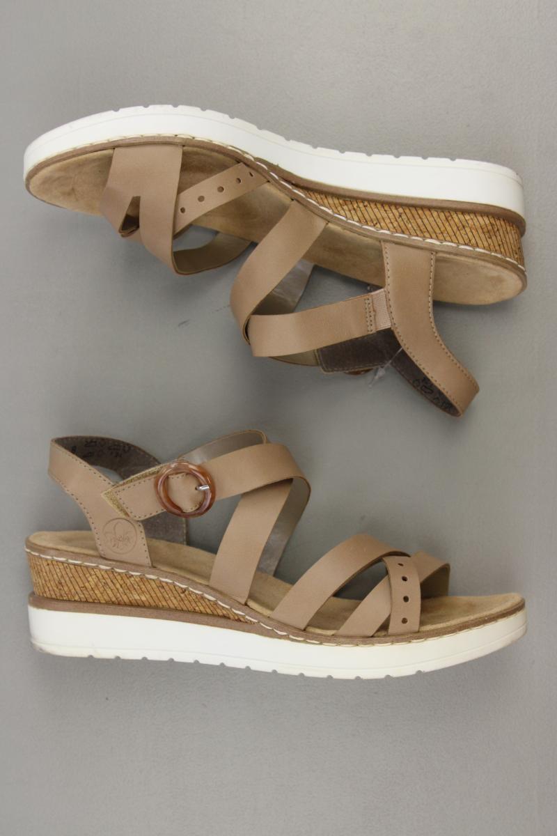 Rieker Sandalen Gr. 39 braun aus Kunstleder