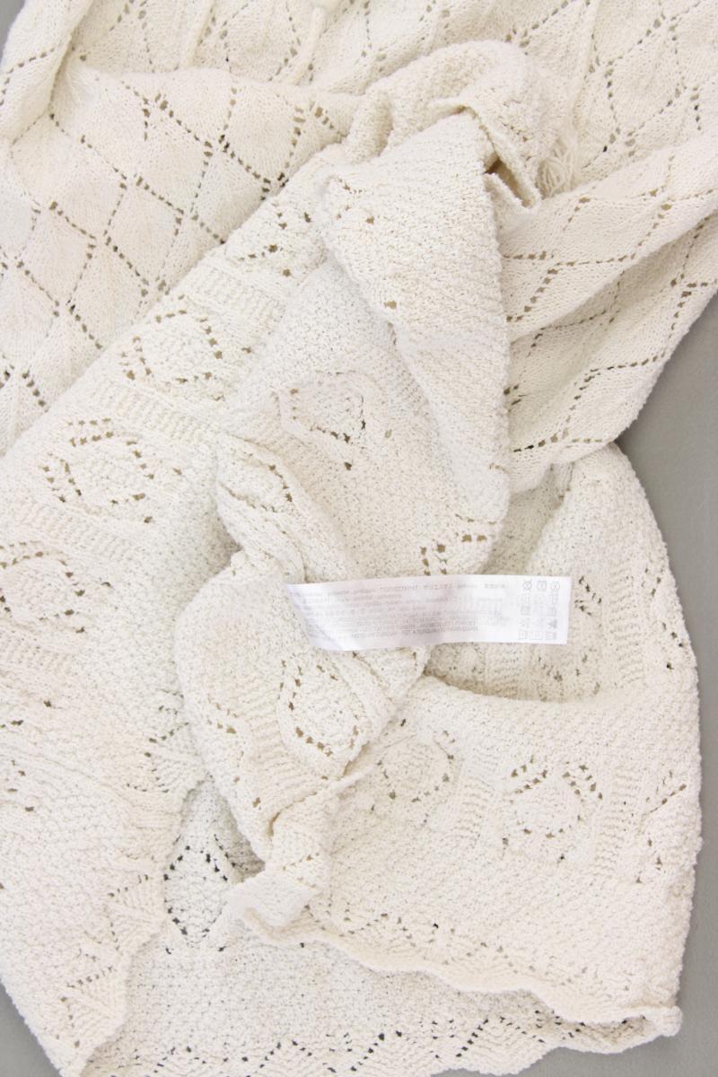 Zara Strickkleid Gr. S Kurzarm creme aus Polyester