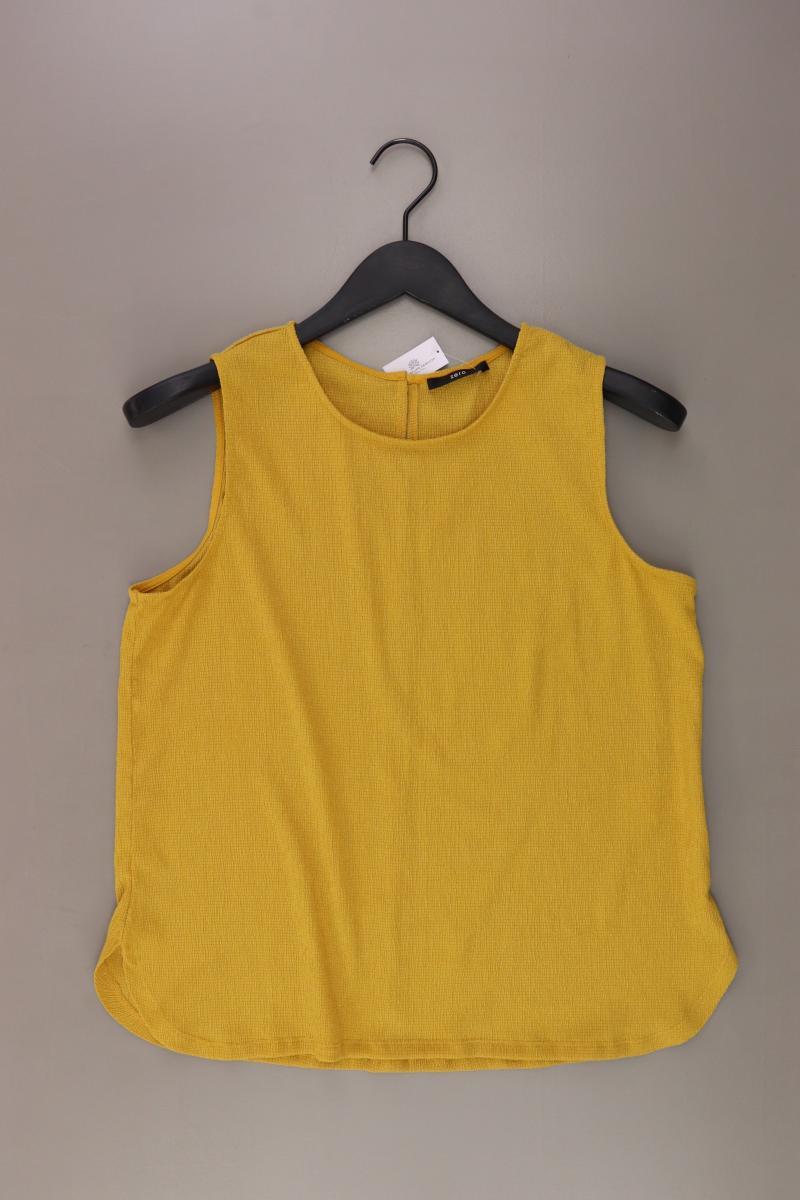 Zero Ärmellose Bluse Gr. 40 gelb aus Polyester