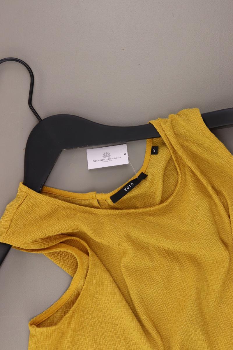 Zero Ärmellose Bluse Gr. 40 gelb aus Polyester