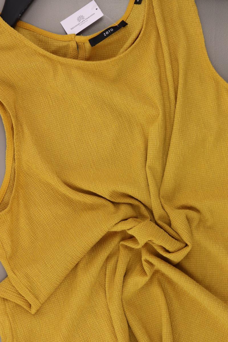 Zero Ärmellose Bluse Gr. 40 gelb aus Polyester