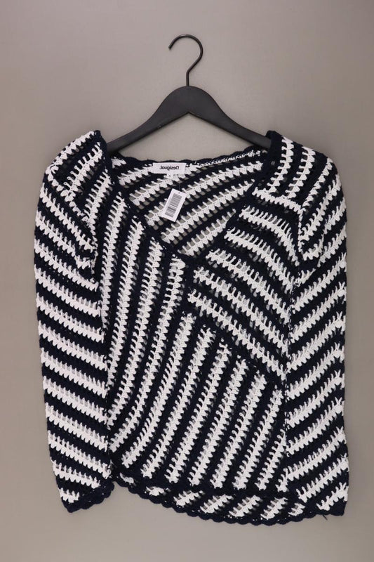 Desigual Langarmpullover Gr. S gestreift blau aus Baumwolle