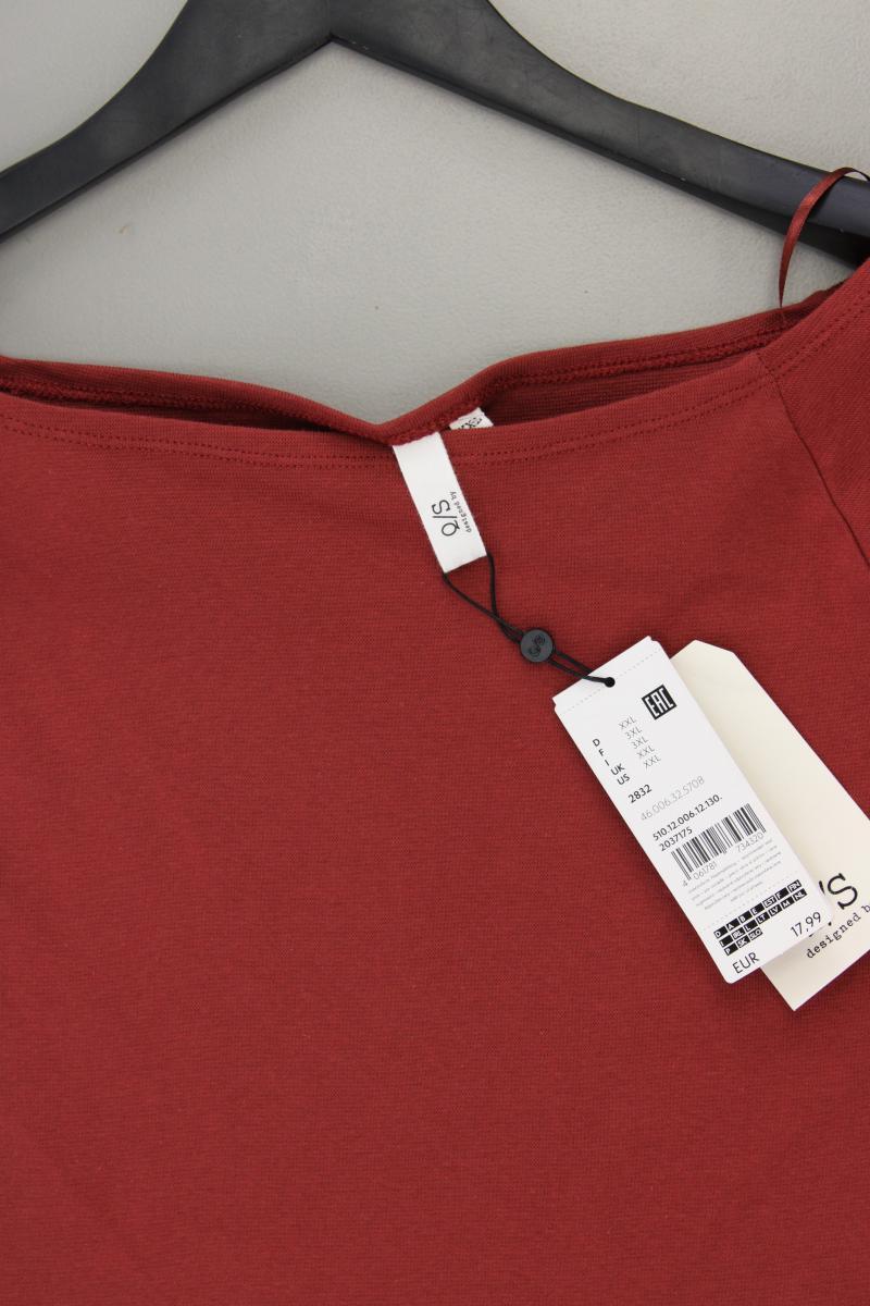QS by s.Oliver T-Shirt Gr. XXL neu mit Etikett Kurzarm rot aus Baumwolle