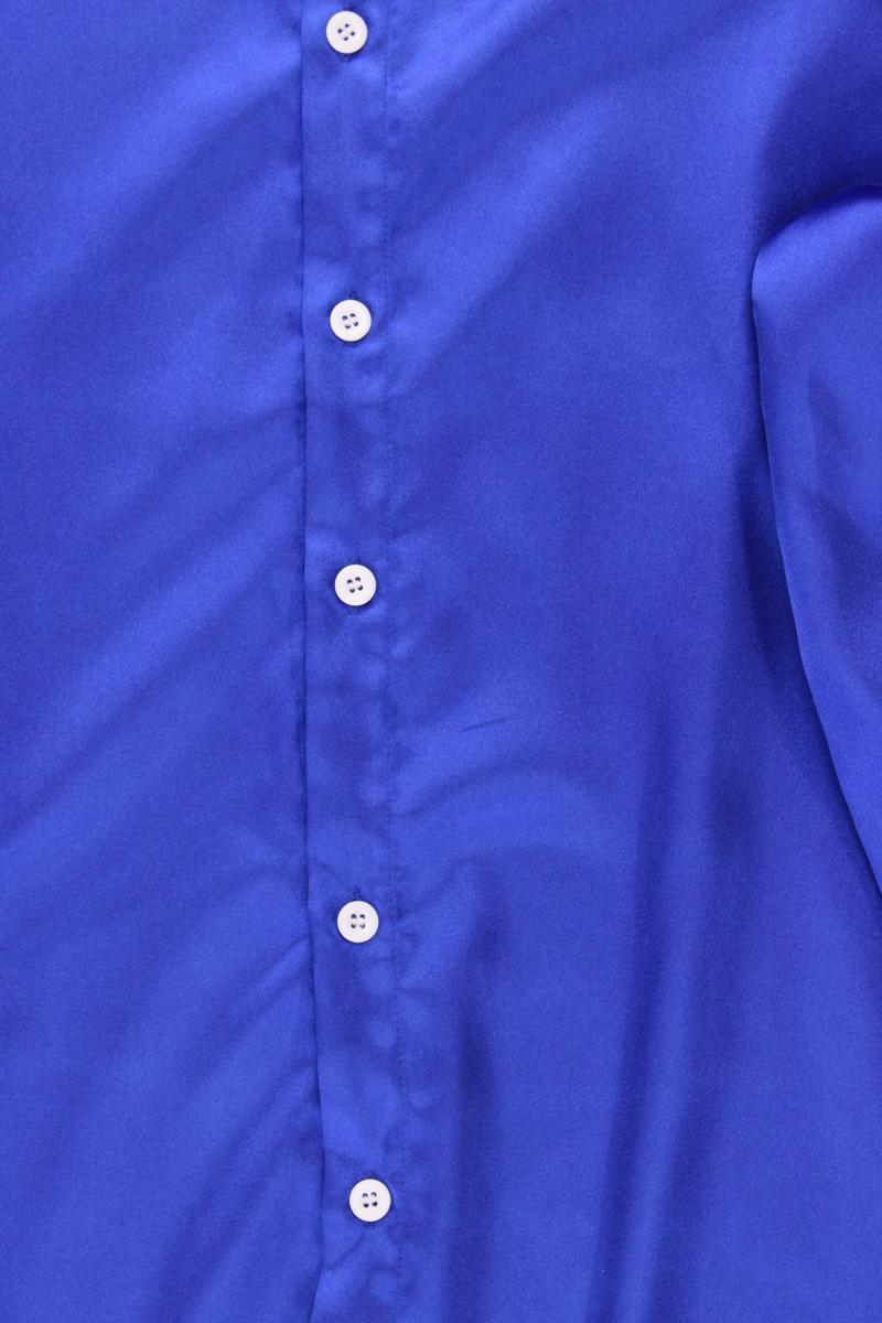 Langarmbluse Gr. L blau aus Polyester