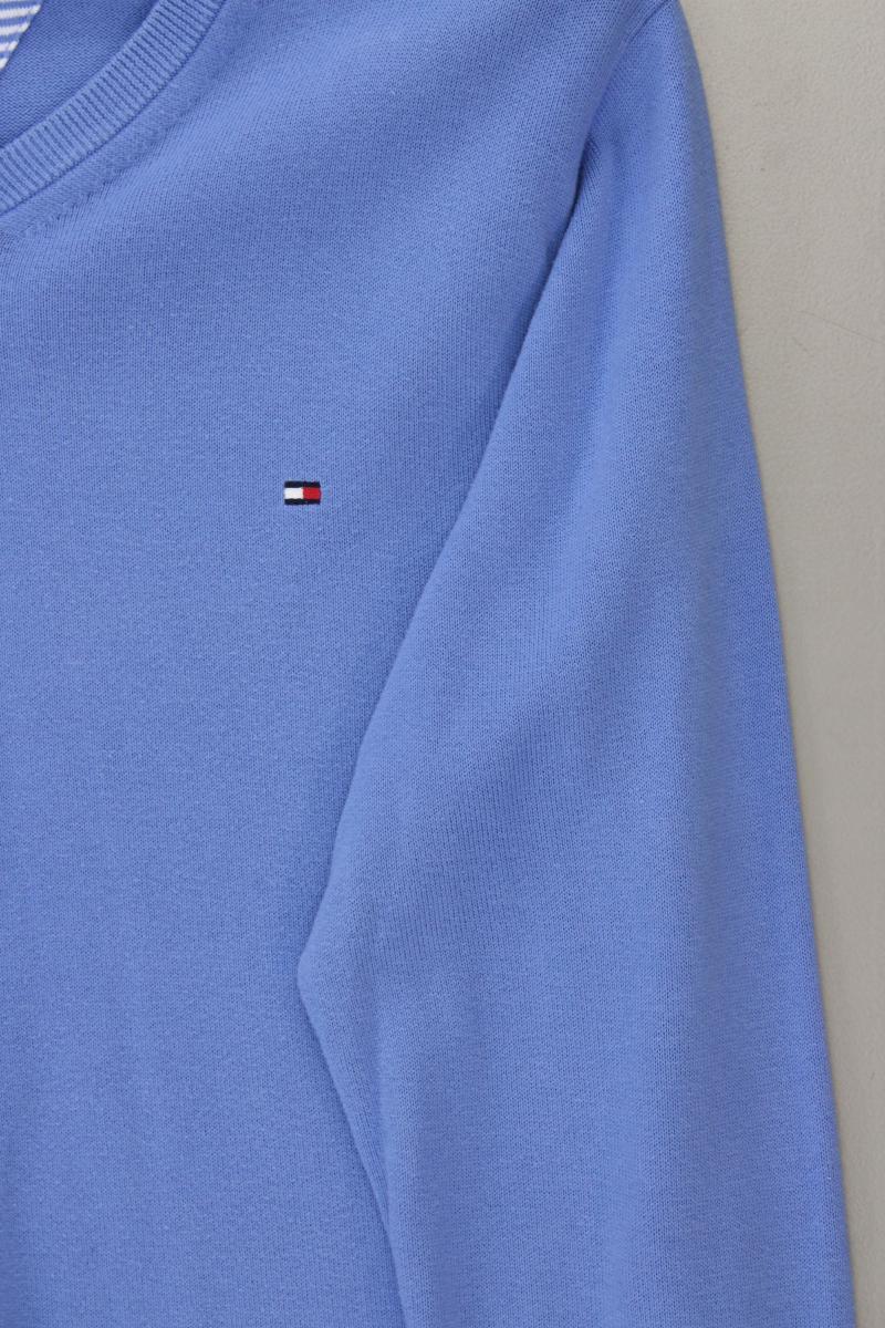Tommy Hilfiger Feinstrickpullover für Herren Gr. M blau aus Baumwolle