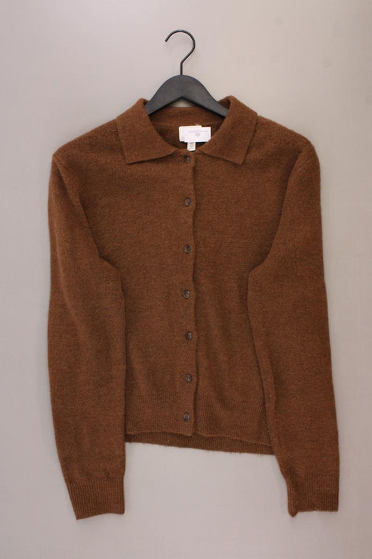 H&M Strickjacke mit Wolle Gr. XL Langarm braun aus Polyester