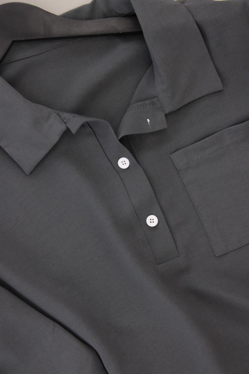 Shein Blusenkleid Gr. 44 Kurzarm grau aus Polyester
