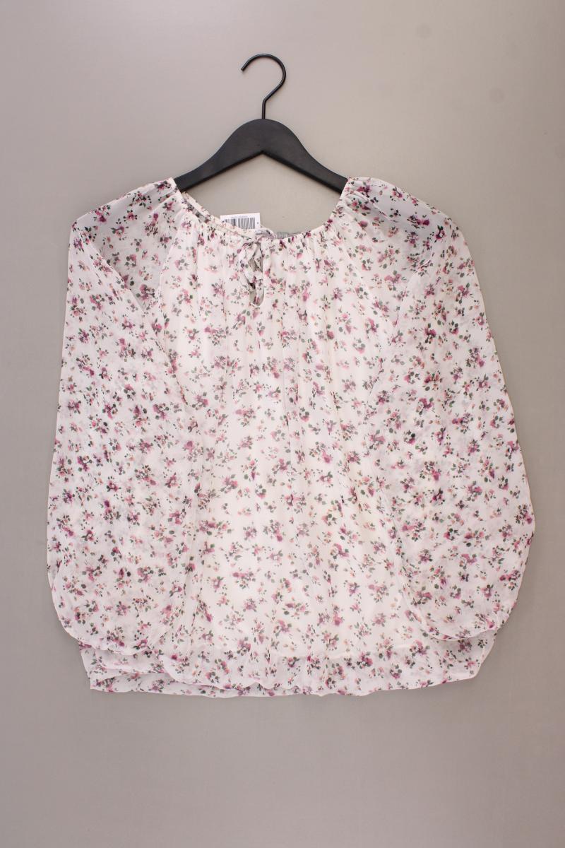 Made in Italy Bluse mit Blumenmuster Gr. M Langarm mit Carmen-Ausschnitt rosa