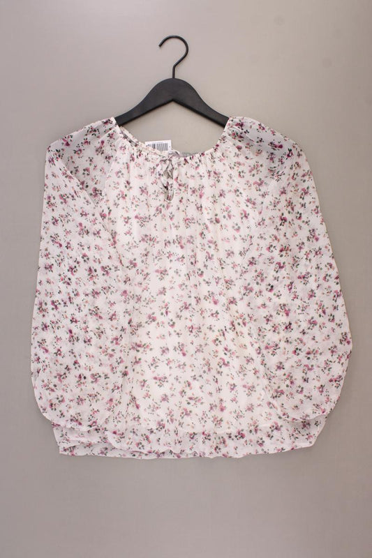 Made in Italy Bluse mit Blumenmuster Gr. M Langarm mit Carmen-Ausschnitt rosa