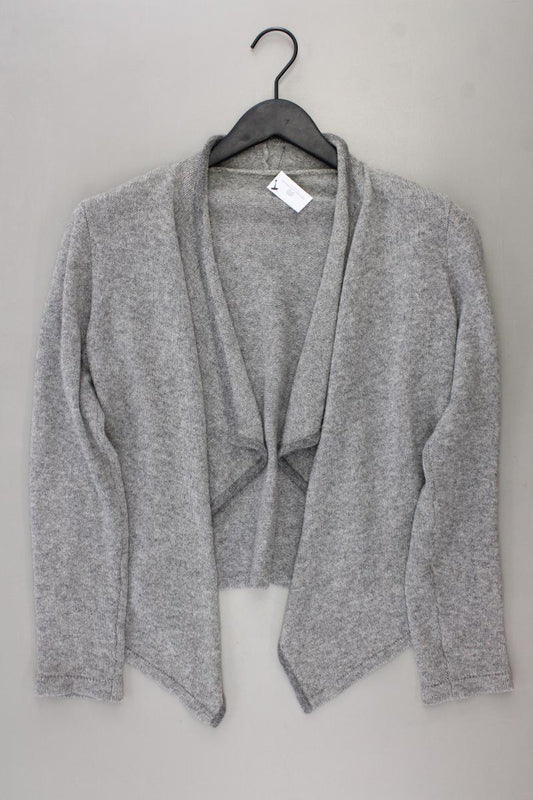 Strickjacke aus Wolle und Kaschmir Gr. 38 Langarm grau