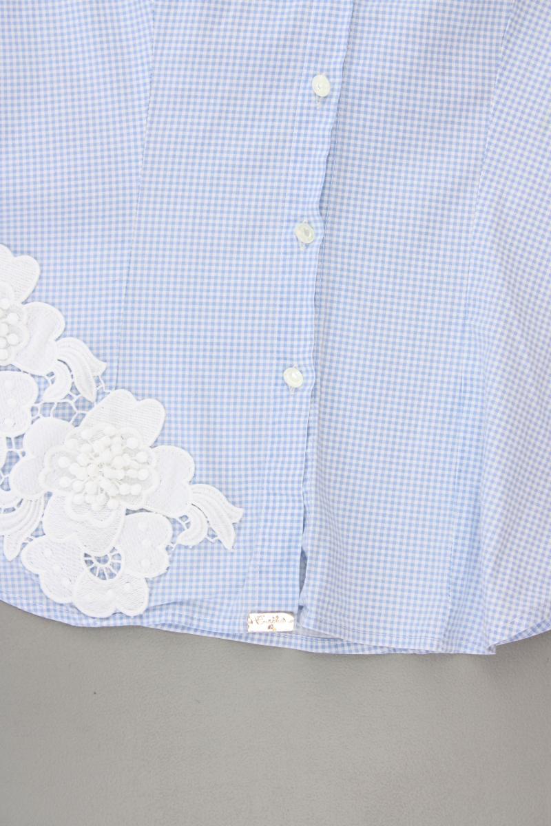 Karobluse Gr. IT 44 (M) kariert Ärmellos blau