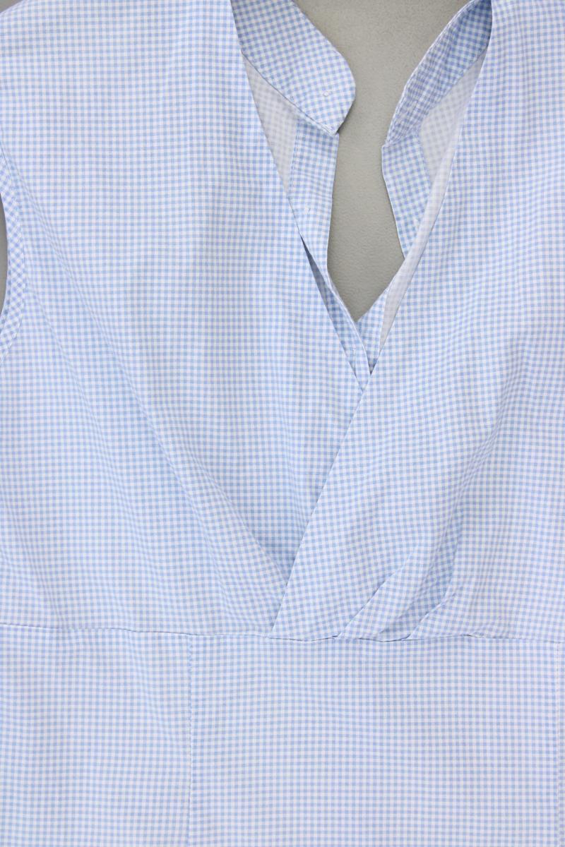 Karobluse Gr. IT 44 (M) kariert Ärmellos blau