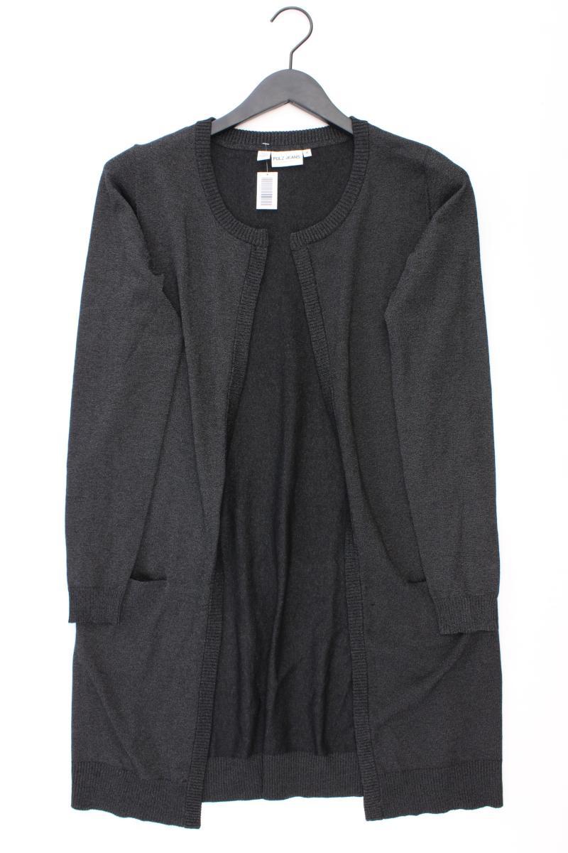 Pulz Jeans Cardigan mit Glitzer Gr. M Langarm schwarz aus Viskose