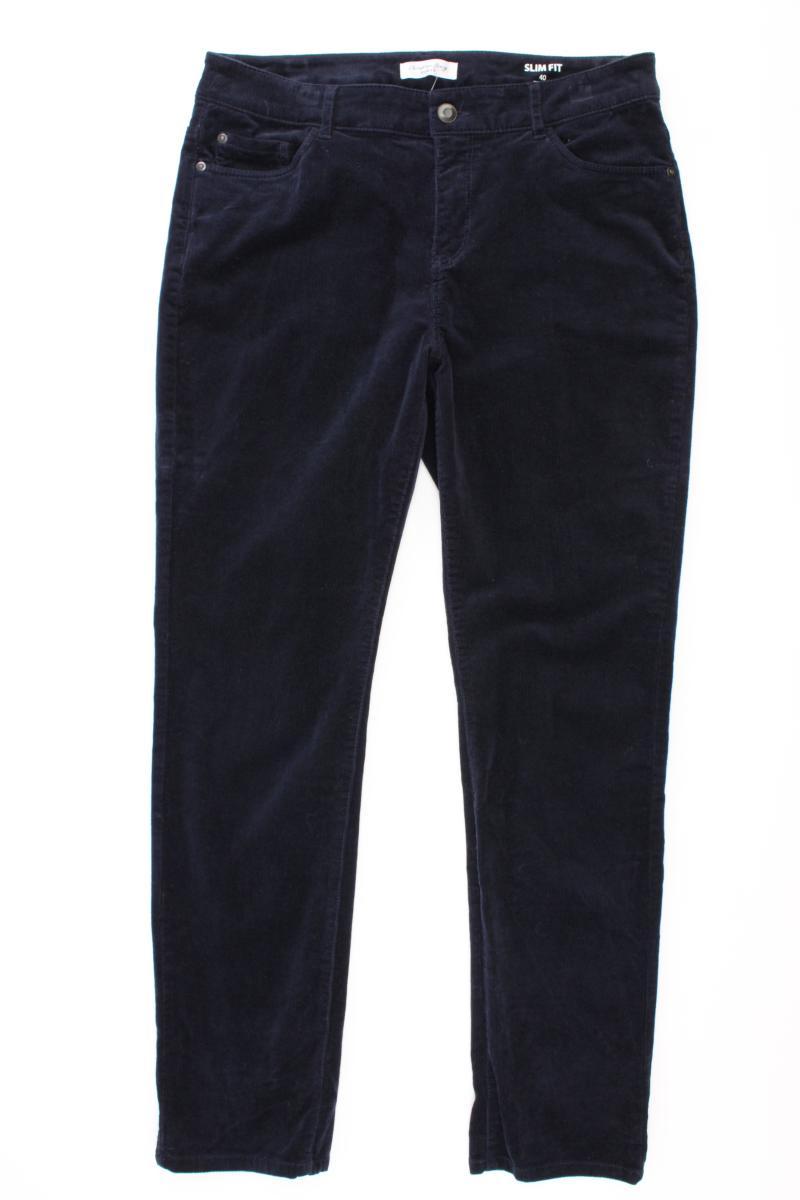 Christian Berg Cordhose Gr. 40 blau aus Baumwolle