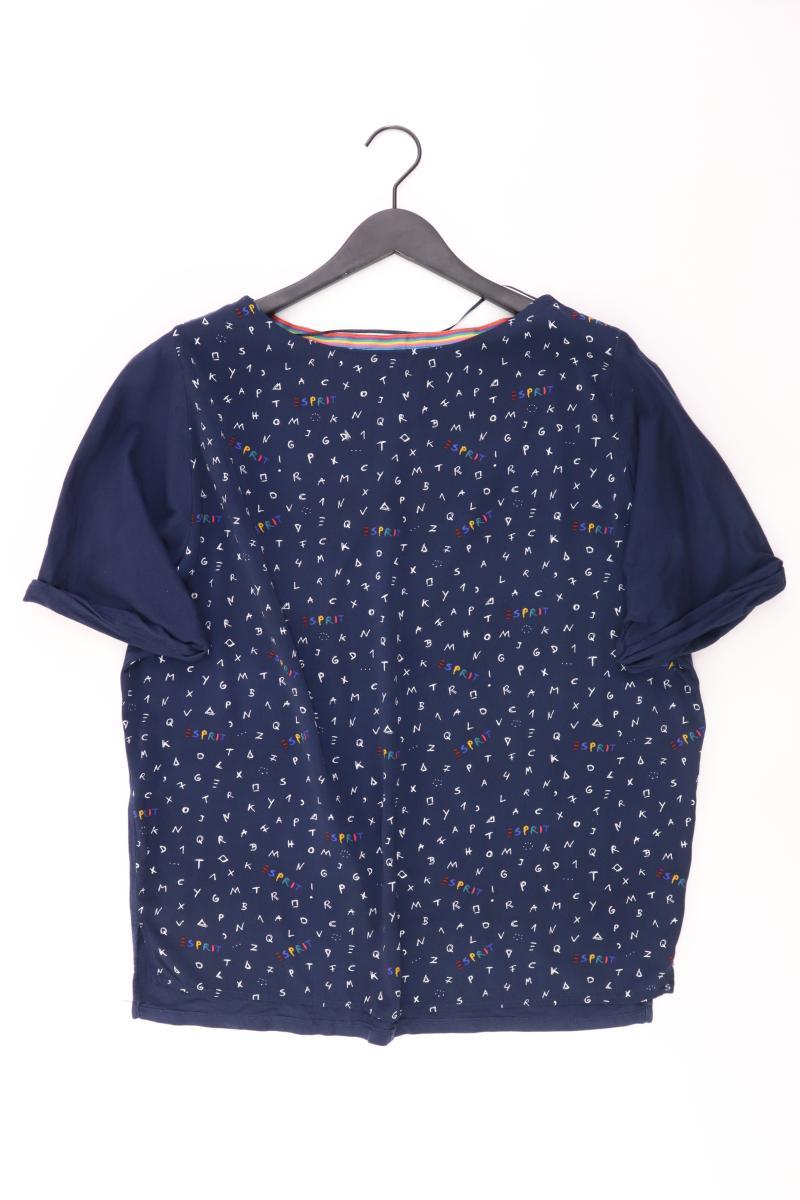 Esprit Kurzarmbluse Gr. M blau