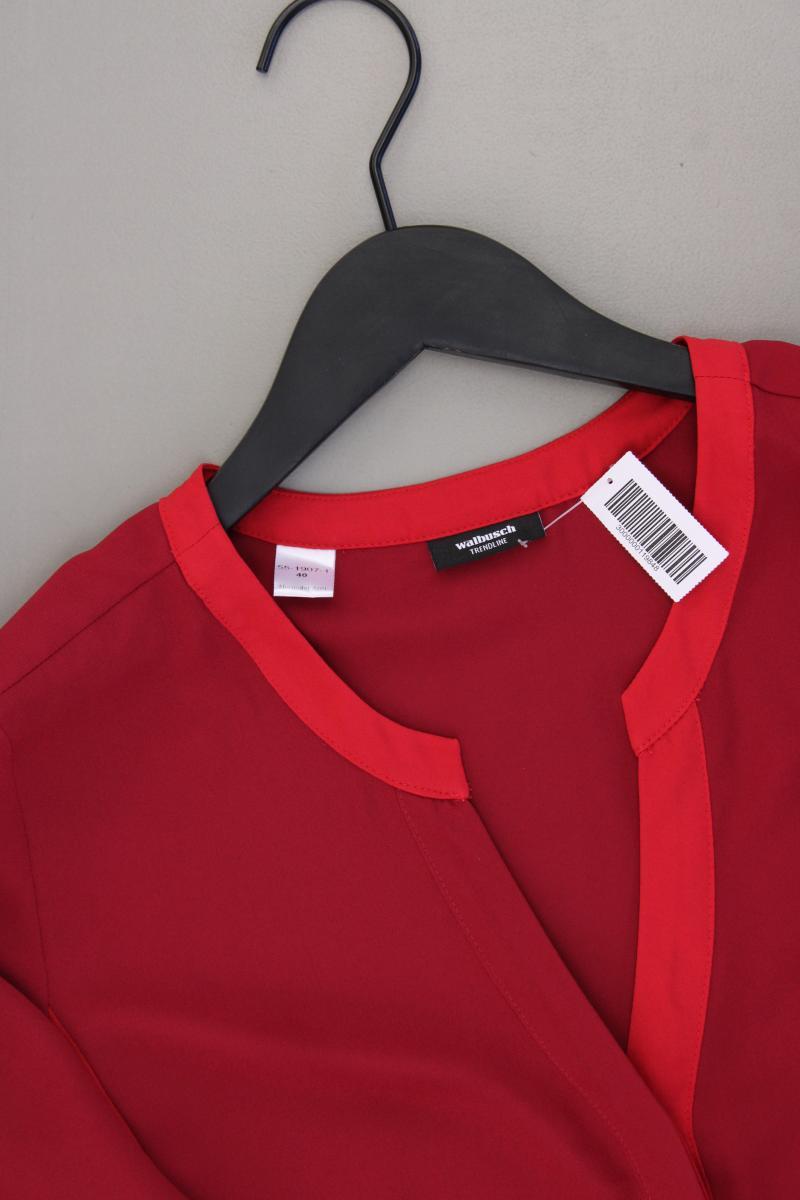 Walbusch Langarmbluse Gr. 40 rot aus Polyester