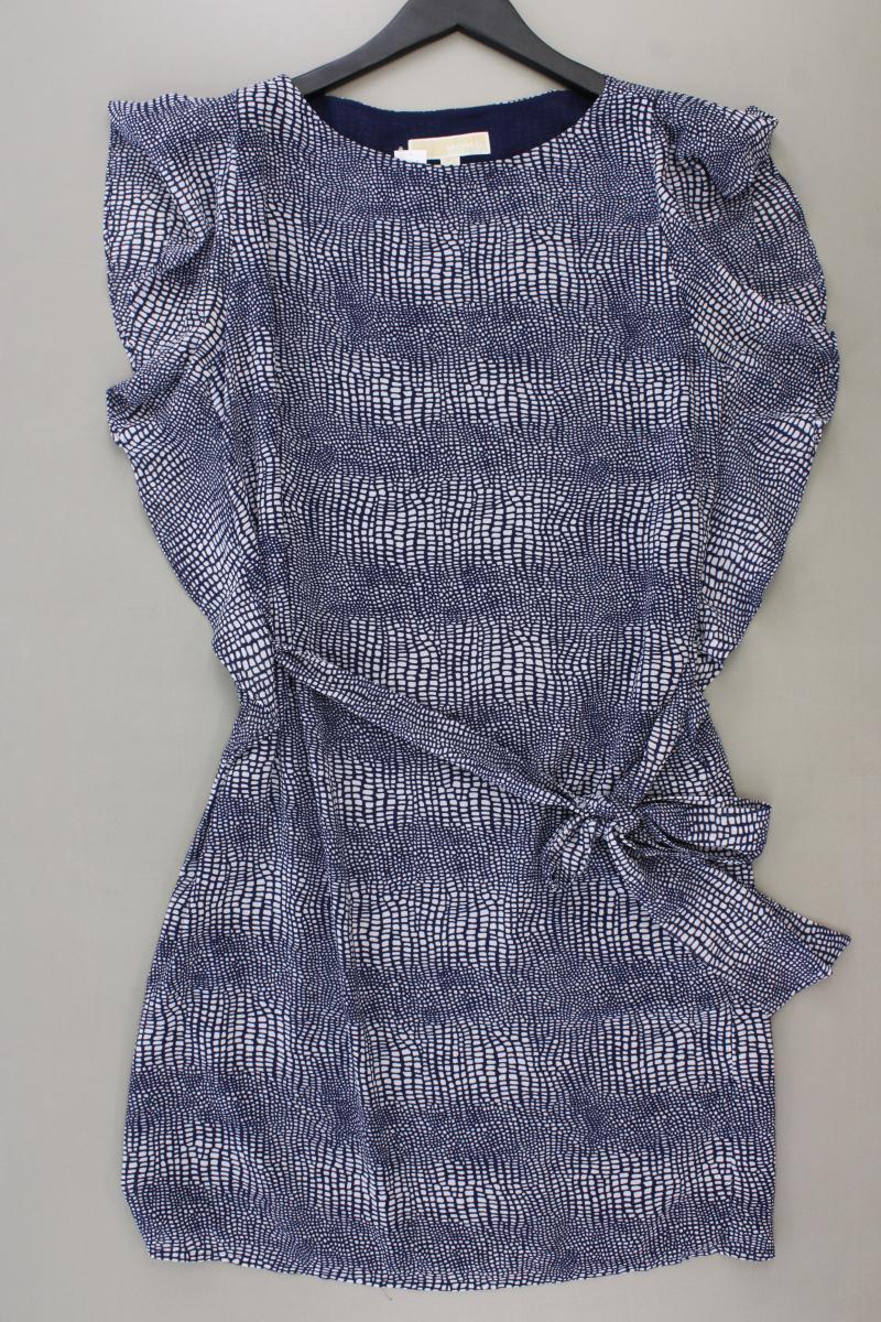 Michael Kors Chiffonkleid Gr. M mit Gürtel Kurzarm blau