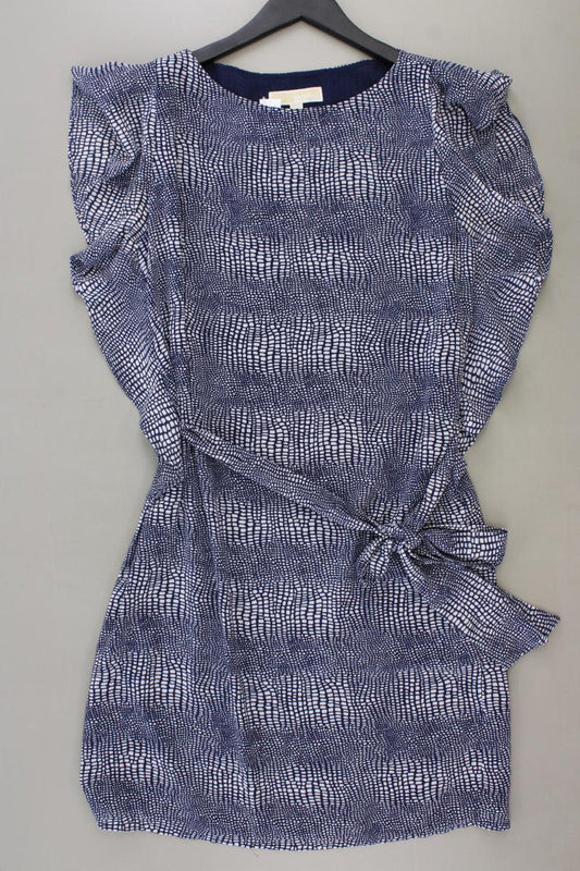 Michael Kors Chiffonkleid Gr. M mit Gürtel Kurzarm blau