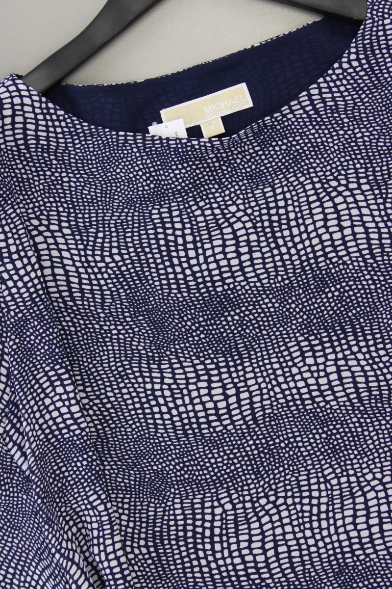 Michael Kors Chiffonkleid Gr. M mit Gürtel Kurzarm blau
