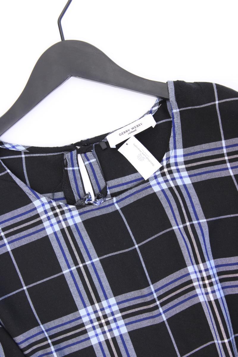 Gerry Weber Karobluse Gr. 48 kariert 3/4 Ärmel schwarz