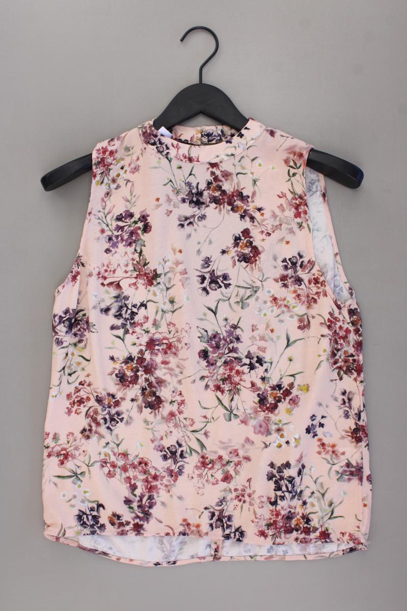 Kauf dich glücklich Ärmellose Bluse Gr. L mit Blumenmuster rosa aus Viskose
