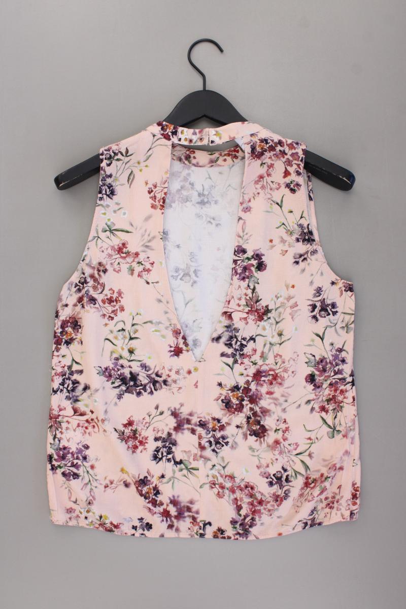 Kauf dich glücklich Ärmellose Bluse Gr. L mit Blumenmuster rosa aus Viskose