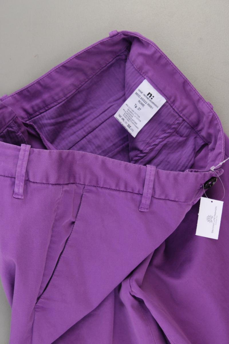 nine:inthe:morning Chinohose Gr. W27 lila aus Baumwolle