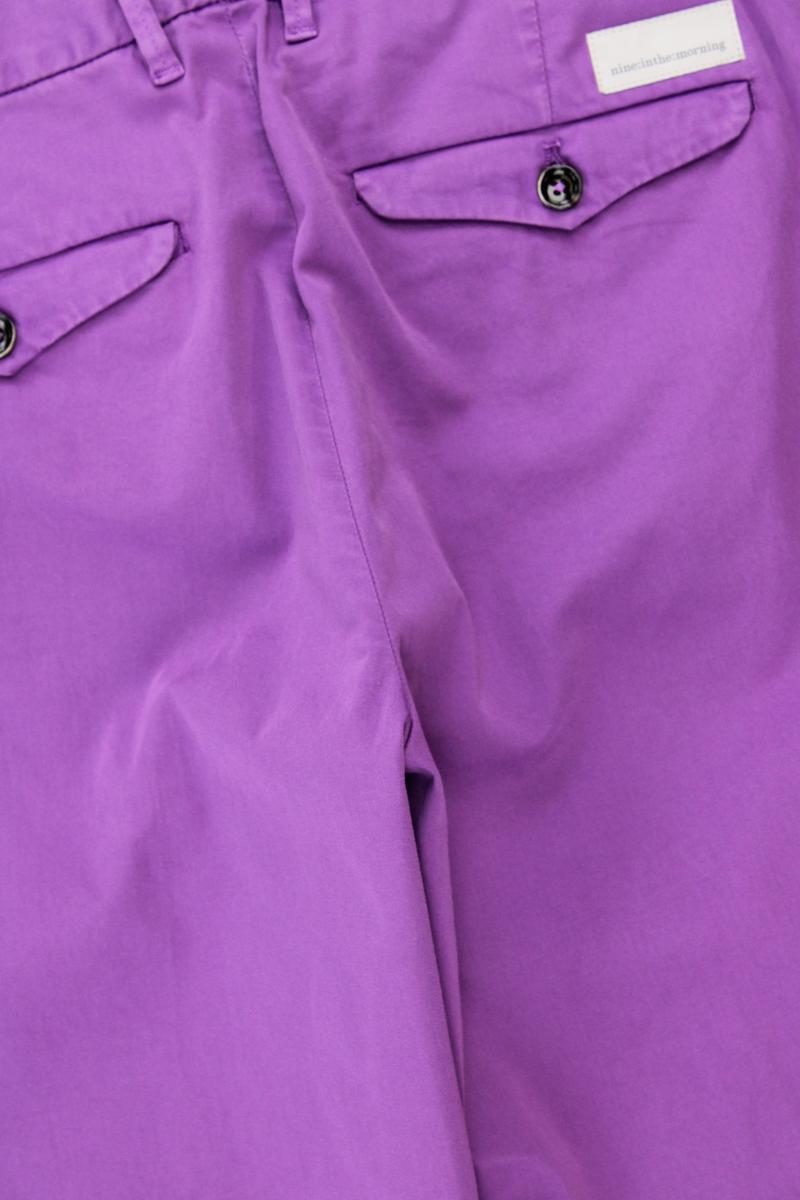 nine:inthe:morning Chinohose Gr. W27 lila aus Baumwolle