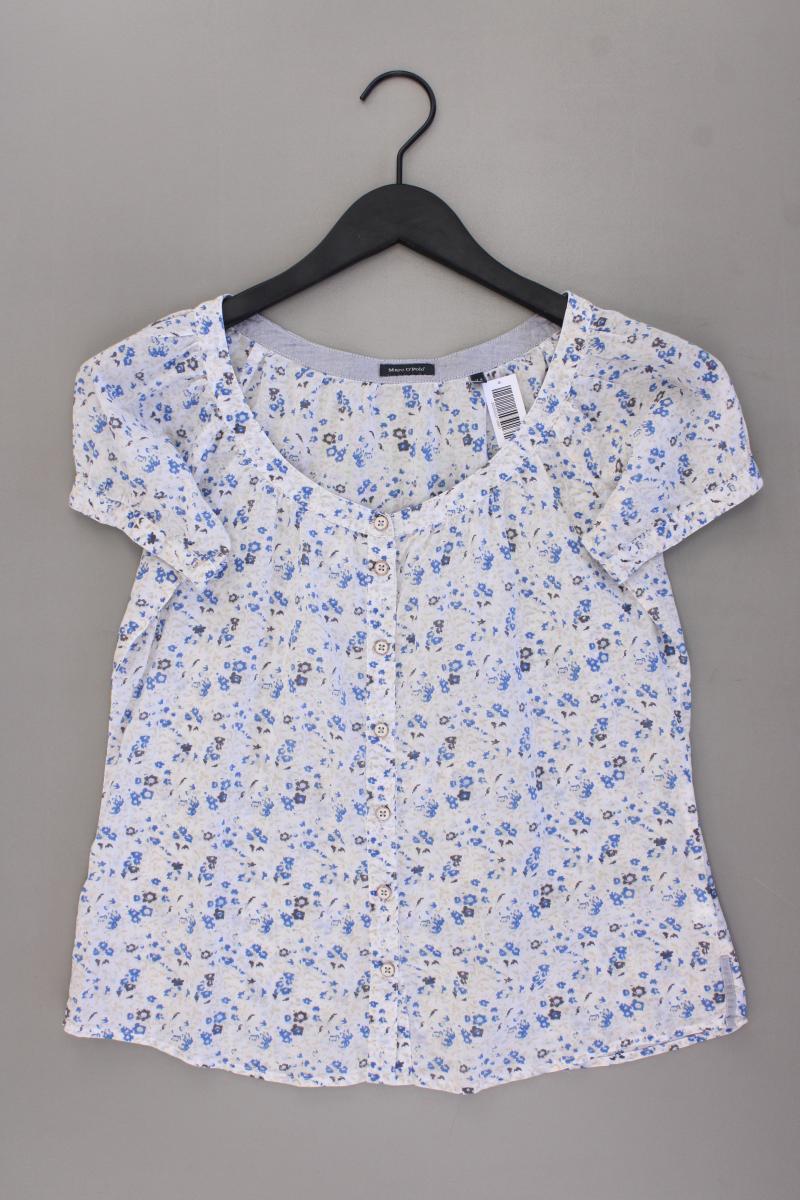 Marc O'Polo Kurzarmbluse Gr. 34 mit Blumenmuster blau