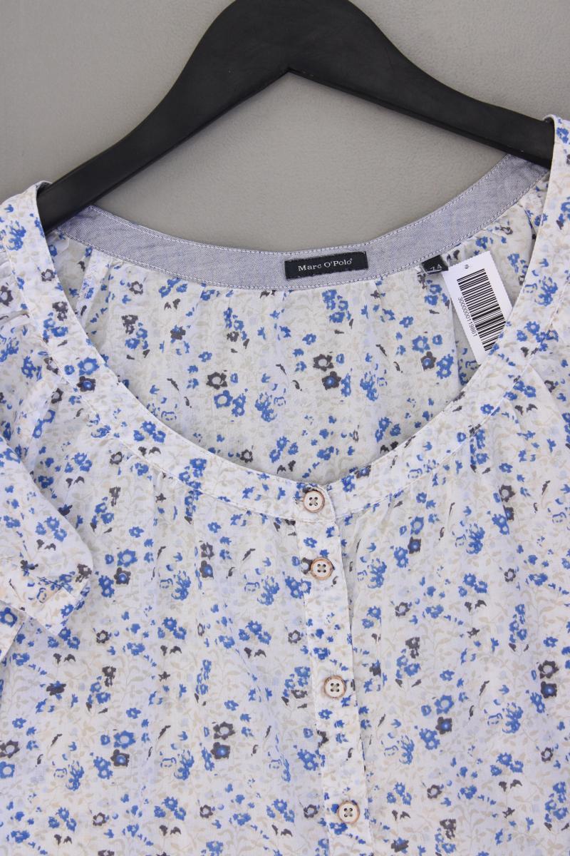 Marc O'Polo Kurzarmbluse Gr. 34 mit Blumenmuster blau