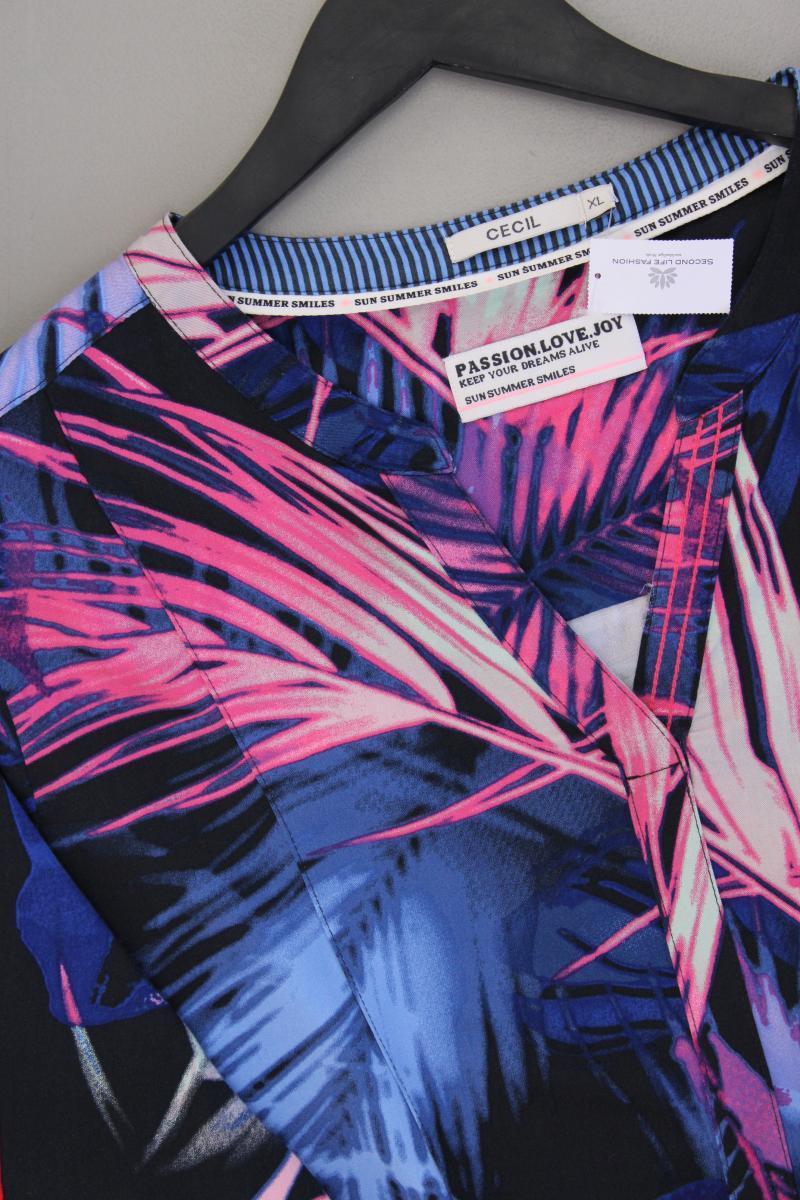 Cecil Langarmkleid Gr. XL neuwertig mehrfarbig aus Viskose