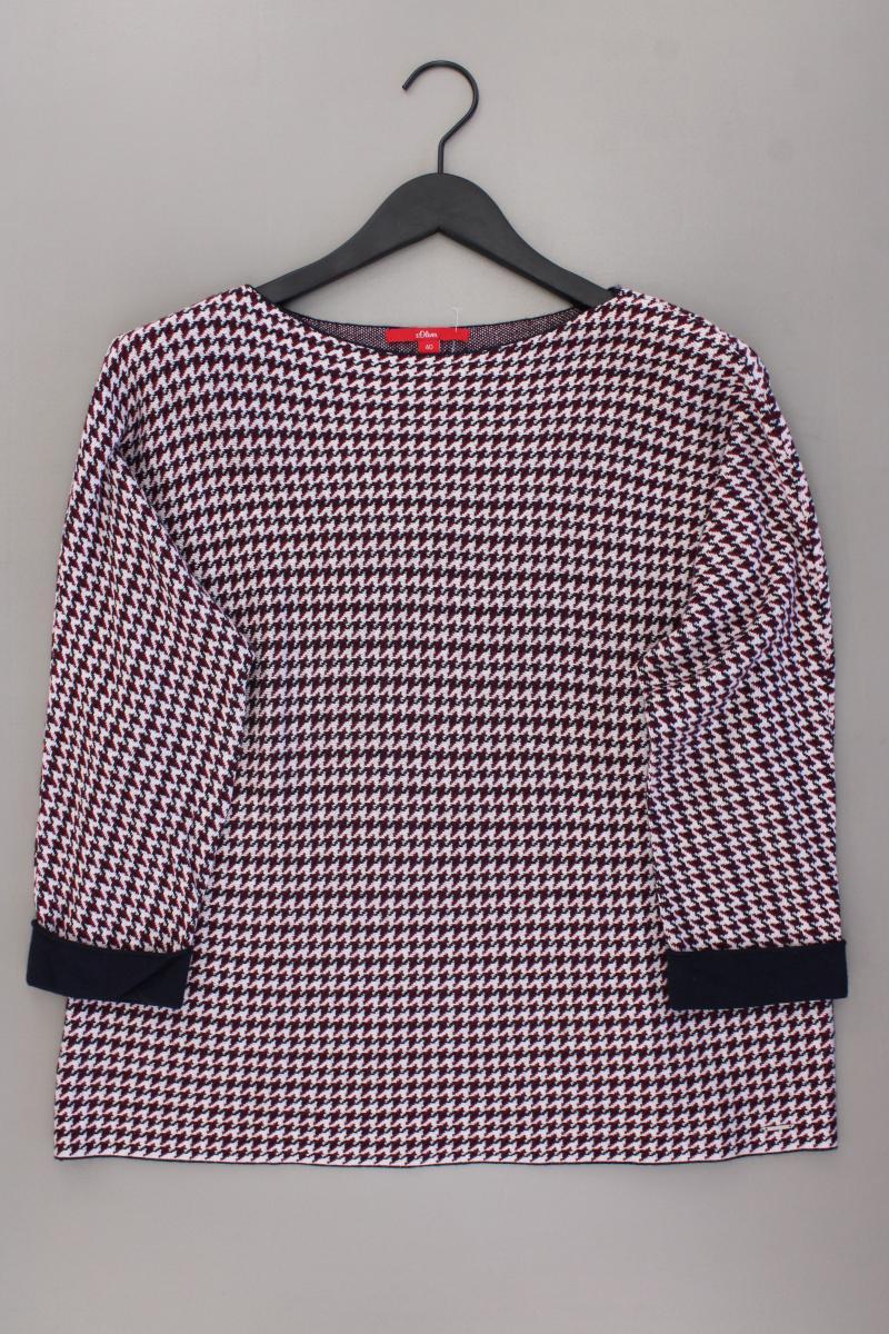s.Oliver Feinstrickpullover Gr. 40 hahnentritt mehrfarbig aus Viskose