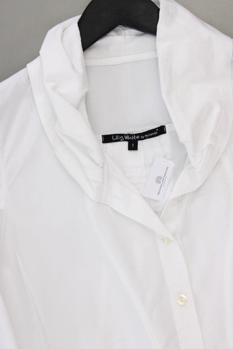 Lily White by Acconda Bluse Gr. 36 Langarm weiß